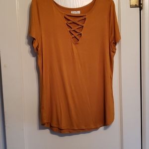 Ladies mustard top